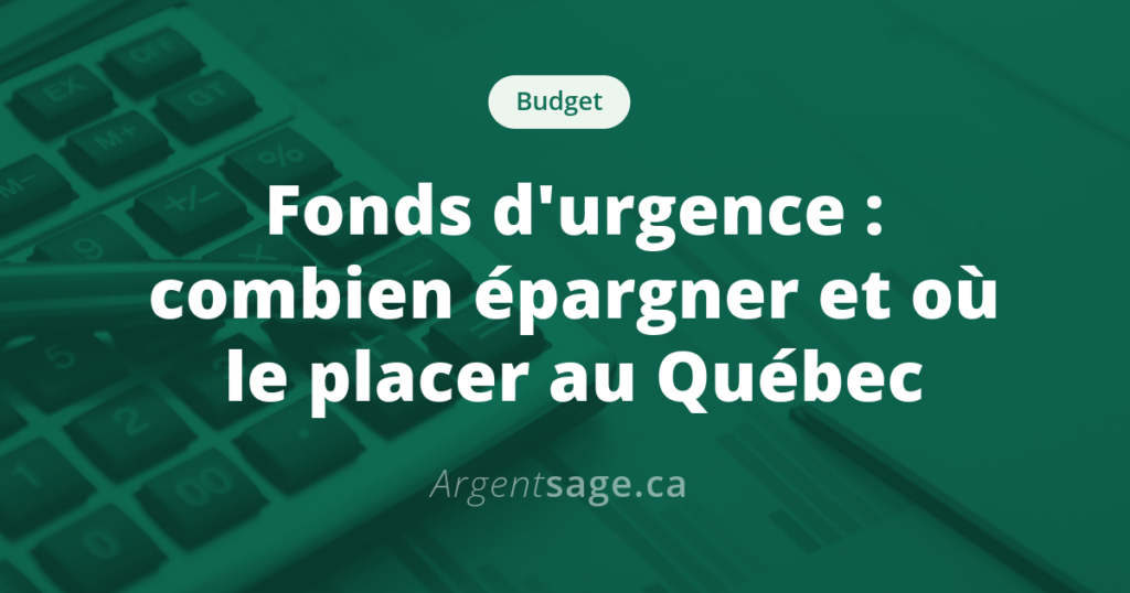 Fonds d’urgence