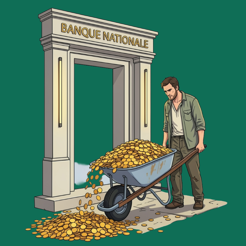 Mise de fonds illustration humoristique